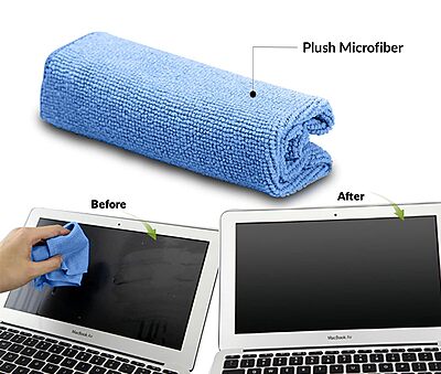 HAMMOK LENZA 3-in-1 Screen Cleaning Kit – Microfiber Cloth, Spray & Brush