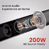Portronics Pure Sound 105 – 200W 2.1 Soundbar with HDMI offers immersive audio experience, sleek design, and powerful bass. Perfect for movies, music, and gaming. Enhance your entertainment setup!
