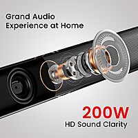 Portronics Pure Sound 105 – 200W 2.1 Soundbar with HDMI offers immersive audio experience, sleek design, and powerful bass. Perfect for movies, music, and gaming. Enhance your entertainment setup!