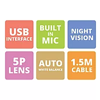 Zebronics Zeb-Ultimate Plus Full HD Web Camera – 1920×1080 | 5P Lens | Built-in Microphone | Night Vision | Brightness Control Pod | Optical Zoom | USB Powered | Black