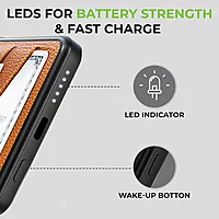 UltraProlink UM1128 - Juice-Up Swipe Magnetic Powerbank with Wallet (Tan)