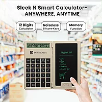 Portronics RuffPad CALC Mini LCD Writing Tablet (POR 2078) – 12.7cm Re-Writable Pad with Calculator