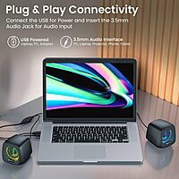Portronics In Tune 6 – 6W RGB USB Speaker for PC | Compact Design, Easy Connectivity & Vibrant Sound for Gaming, Music & Movies