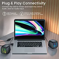 Portronics In Tune 6 – 6W RGB USB Speaker for PC | Compact Design, Easy Connectivity & Vibrant Sound for Gaming, Music & Movies