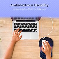 Portronics Comfipad Mouse Pad – Blue, Ergonomic with Wrist Support