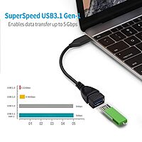 Uport 5M USB 3.0 to Type-C Cable – High-speed data transfer and fast charging. Durable design, perfect for connecting devices at a distance. Compatible with various Type-C devices.