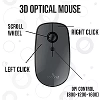 Coconut WKM14 Classic Wireless Keyboard & Mouse Combo (Windows Compatible, 2.4GHz Wireless, 6–10M Range, PC & Laptop, 1 Year Warranty)