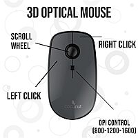 Coconut WKM14 Classic Wireless Keyboard & Mouse Combo (Windows Compatible, 2.4GHz Wireless, 6–10M Range, PC & Laptop, 1 Year Warranty)