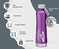 Milton New Tiara 900 Stainless Steel 24 Hours Hot and Cold Water Bottle, 750 ml