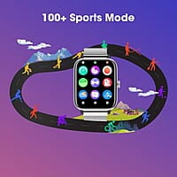 Roll over image to zoom in Zebronics DRIP Smart Watch with Bluetooth Calling, 4.3cm (1.69"), 10 Built-in & 100+ Watch Faces, 100+ Sport Modes, 4 Games, Voice Assistant, 8 Menu UI,