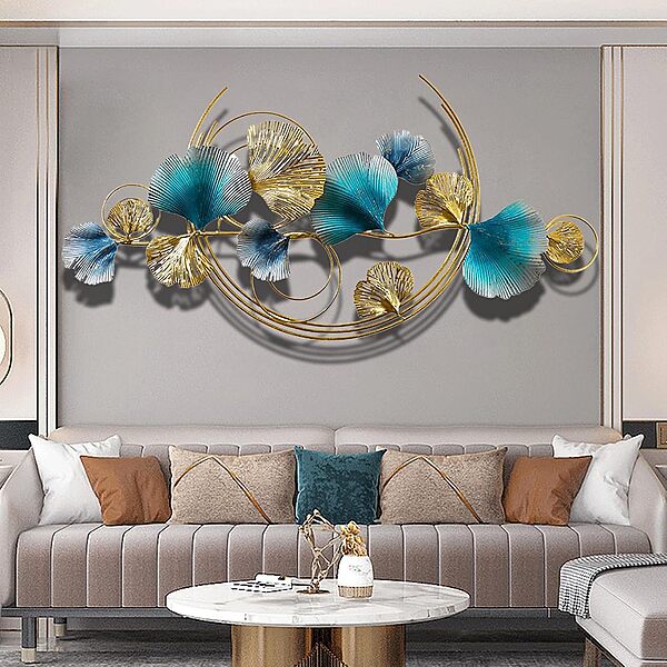 DAD Modern Metal Wall Art Abstract Sculpture - Living Room, Bedroom, Office - Size (34x2x15 Inches)