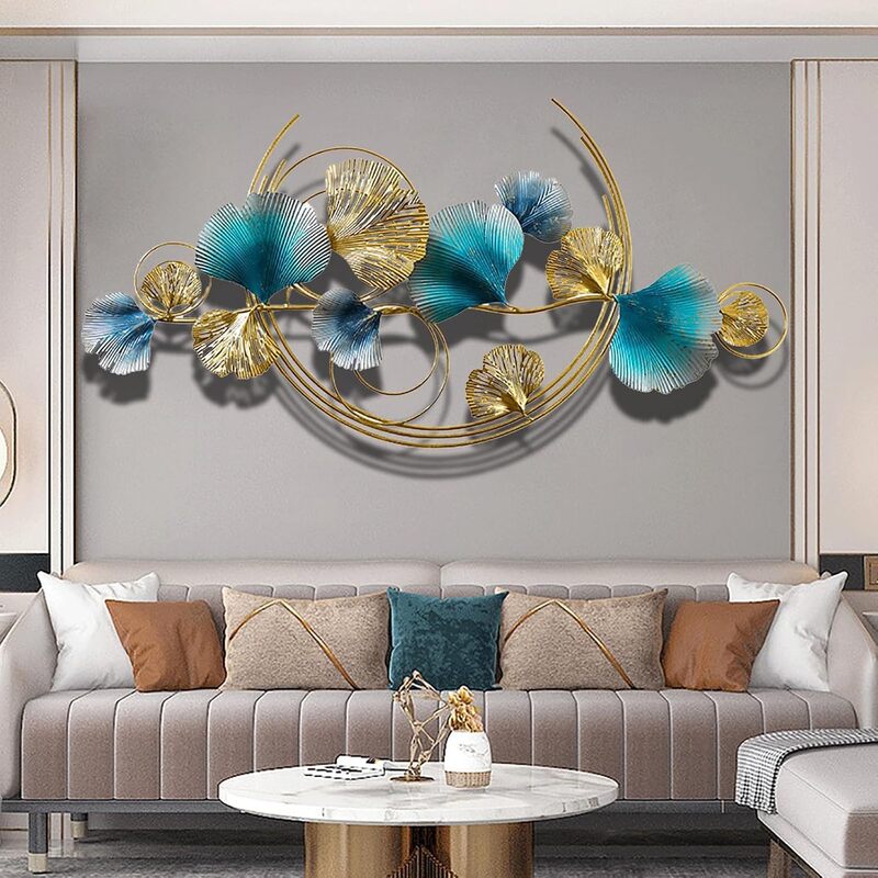 DAD Modern Metal Wall Art Abstract Sculpture - Living Room, Bedroom, Office - Size (34x2x15 Inches)