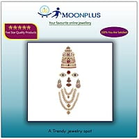 God Ornament Gold Plated Amman Face/Mugam,Crown/Kireedom and Attigai/Necklace