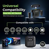 UltraProlink UM1215BLK - Sonic Vibe Dual Microphone with Charging Case (Black)