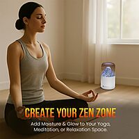 Portronics 3104 Magma Humidifier – Volcano Flame Design | RGB| White | 6 Months Warranty