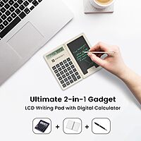 Portronics RuffPad CALC Mini LCD Writing Tablet (POR 2078) – 12.7cm Re-Writable Pad with Calculator