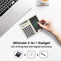 Portronics RuffPad CALC Mini LCD Writing Tablet (POR 2078) – 12.7cm Re-Writable Pad with Calculator
