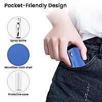 Portronics Swipe 2 Screen Cleaner & Duster – Blue effectively cleans screens and surfaces, ensuring devices remain spotless and smudge-free.