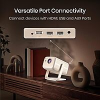 Portronics Beem 480 POR-2752 LED Projector – 5100 Lumens | 1080p | Android 9.0 | White