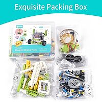 ELECFREAKS microbit Ring:bit 6-in-1 Building Bricks Kit, Programmable STEM Educational Learning Kit with 200+ Building Blocks(Without Micro:bit)