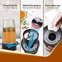 AGARO Regency Multifunctional Blender with Slicer, 250W, 100% Copper Motor, 2 Variable Speed Modes & Pulse Mode, Stainless Steel Blades, Chopper, Multipurpose Jar, slicer, Black