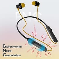 Zebronics Yoga N2 RGB Neckband with 30H Playtime, ENC Mic, Upto 50ms Gaming Mode, Powerful Bass, Voice Asst, IPX4, Dual Pairing, Type C Port, Bluetooth v5.2 Wireless in Ear Earphones with Mic