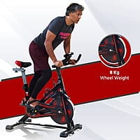Lifelong LLF89 Fit Pro Spin Fitness Bike with 8Kg Flywheel, Adjustable Resistance, LCD Monitor and Heart Rate Sensor
