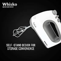 Havells Whisko 300 watt Hand Mixer with Single Eject Button, 5 Speed Turbo Function, Stainless Steel Hooks