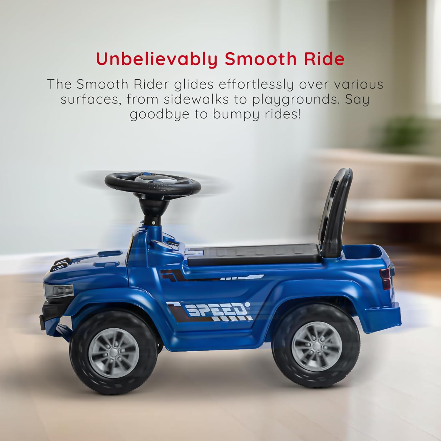 Baybee Push Ride on Baby Jeep for Kids Toys with LED Light & Storage Bin- Blue Baybee Push Ride on Baby Jeep for Kids Toys with LED Light & Storage Bin- Blue