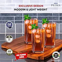 Yera Pyramid Zest Glass Tumbler Set of 6