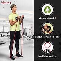 Lifelong Resistance Bands for Workout - Resistance Tube with Foam Handles - Exercise Equipment