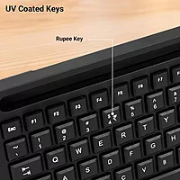 Zebronics K36 Wired Keyboard – 106 Keys, USB, Ergonomic Design, Multimedia Keys, Durable Build, Plug and Play, Compatible with Windows, Sleek Black Finish, Ideal for Home and Office Use.