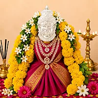 Sterling Silver Varalakshmi Face for Kalash Decoration and Varalakshmi Pooja