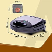 AGARO Regal 750 Watts 3-In-1 Sandwich Maker