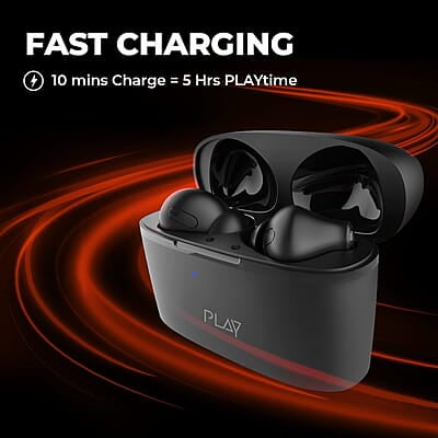 PLAY Playgo Dura Wireless Buds Graphite Black PLAY Playgo Dura Wireless Buds Graphite Black