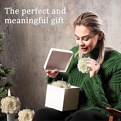 Silicon Mold Candle Valentine Rose Pillar