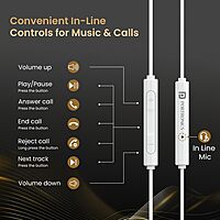 Portronics Conch Theta C – Type-C Earphones with Mic, sleek design, crisp sound, comfortable fit, perfect for music and calls, lightweight, durable, ideal for smartphones and devices with Type-C.