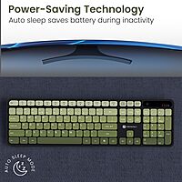 Portronics Key 11 Bluetooth + Wireless Keyboard & Mouse Combo – Green 1 Year Warranty