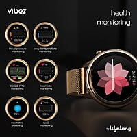 Vibez By Lifelong Xena SmartWatch For Women With Hd Display 24X7 Heart Rate & Spo2 Tracking