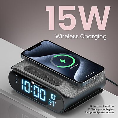Portronics VoltClock 15W Wireless Charger for All Compatible Wireless Charging