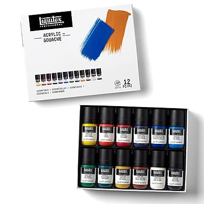 LIQUITEX PRO ACRYLIC GOUACHE 12X22ML SET ESSENTIALS 3699325 LIQUITEX PRO ACRYLIC GOUACHE 12X22ML SET ESSENTIALS 3699325