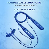 Lapcare Wooband 102 LBN‑111 Wireless Neckband Earphones | Bluetooth 5.3, 10 mm Driver, 20 h Playback, USB‑C Fast Charge, IPX5 Water-Resistant, Magnetized Buds & Low Latency Mic