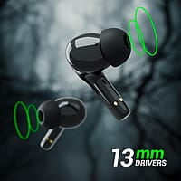 ZEBRONICS Beast in-Ear Wireless Earbuds, 24* Hours Backup, Bluetooth v5.4, Flash Connect, Gaming Mode, Touch Control, Voice Assistant Support, Splash Proof Design