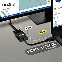 Frontech NC-0037 HDMI to VGA adapter enables easy connection from modern HDMI devices to VGA displays—perfect for monitors and projectors.
