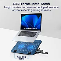 Portronics My Buddy AIR 2 Laptop Stand – Multi-Level | Dual Cooling Fans | Mobile Holder | Black