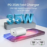 Portronics Adapto 35G 35W GaN Charger – 1 Type-C Port, No Cable Included