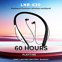 Lapcare WOOBAND LNB‑630B offers 60 hr battery life, Bluetooth 5.3, ENC mic, IPX5 water‑resistance & 3D surround‑sound—all at an affordable price.