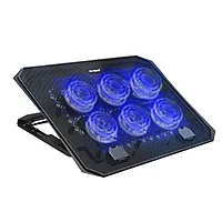 Lapcare Chillmate Pro LCP113 Laptop Cooling Pad – USB Powered | 6 High-Speed Fans | 5 Adjustable Height Levels | Dual USB 2.0 Ports | Advanced Heat Dissipation | Black