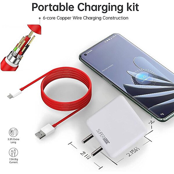 Portronics 65W Type-C Fast Charger with Type-C Cable | Power Delivery USB-C Wall Adapter