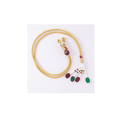 Red & White Stone Gold Plated Necklace/Attigai Red & White Stone Gold Plated Necklace/Attigai